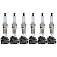 12-Piece Kit Ignition Coil and Spark Plug Kit, 6 Cylinder, 2.8/3.1 Liter Engine, Includes (6) Ignition Coil and (6) Spark Plug