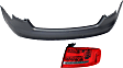 2-Piece Kit, Rear Primed Bumper Cover, Includes (1) Bumper Cover and (1) Tail Light