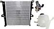 3-Piece Kit Radiator, 2.3L, 4Cyl, Includes (1) Coolant Reservoir, (1) Radiator, and (1) Thermostat Housing