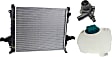 3-Piece Kit Radiator, 3.2L, 6Cyl, Includes (1) Radiator, (1) Thermostat and (1) Coolant Reservoir