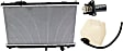 3-Piece Kit Radiator, Includes (1) Radiator, (1) Thermostat and (1) Coolant Reservoir