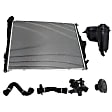 6-Piece Kit Radiator, E90 Body, Non-Turbo, Except SULEV Models, Includes (1) Coolant Reservoir, (1) Radiator, (1) Radiator Cap, (2) Radiator Hose, and (1) Thermostat