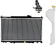 3-Piece Kit Radiator, 2.4L, 4Cyl, Includes (1) Radiator, (1) Thermostat and (1) Coolant Reservoir