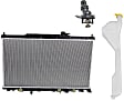 3-Piece Kit Radiator, 2.4L, 4Cyl, Includes (1) Radiator, (1) Thermostat and (1) Coolant Reservoir