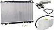3-Piece Kit Radiator, 3.5L, 6Cyl, Includes (1) Radiator, (1) Thermostat and (1) Coolant Reservoir