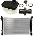 2005 Mercedes Benz C230 Kompressor - 4-Piece Kit Radiator, GAS, Temperature 19 Degrees, With Seal Included, 1.8L 4Cyl,  Includes (1) Coolant Reservoir, (1) Radiator, (1) Thermostat, and (1) Thermostat Housing Cover