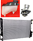 3-Piece Kit Radiator, 3.5L, 6Cyl, Includes (1) Radiator, (1) Water Outlet and (1) Coolant Reservoir