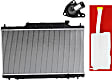 3-Piece Kit Radiator, 2.0L, 4Cyl, Hatchback, Includes (1) Radiator, (1) Thermostat and (1) Coolant Reservoir