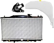 2003 Acura RSX - 3-Piece Kit Radiator, Automatic Transmission, 2.0L 4Cyl,  Includes (1) Coolant Reservoir, (1) Radiator, and (1) Thermostat