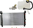 3-Piece Kit Radiator, Includes (1) Radiator, (1) Coolant Reservoir and (1) Thermostat Housing