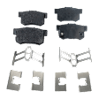 2-Wheel Set Rear Brake Disc and Pad Kit, Plain Surface 5 Lugs 281.94 mm Ceramic Pro-Line Series, Includes (2) Brake Disc and (1) Brake Pad Set