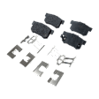 2-Wheel Set Rear Brake Disc and Pad Kit, Plain Surface 5 Lugs 281.94 mm Ceramic Pro-Line Series, Includes (2) Brake Disc and (1) Brake Pad Set