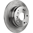 2-Wheel Set Rear Brake Disc and Pad Kit, Plain Surface 5 Lugs 281.94 mm Ceramic Pro-Line Series, Includes (2) Brake Disc and (1) Brake Pad Set