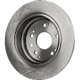 2-Wheel Set Rear Brake Disc and Pad Kit, Plain Surface 5 Lugs 281.94 mm Ceramic Pro-Line Series, Includes (2) Brake Disc and (1) Brake Pad Set