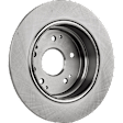 2-Wheel Set Rear Brake Disc and Pad Kit, Plain Surface 5 Lugs 281.94 mm Ceramic Pro-Line Series, Includes (2) Brake Disc and (1) Brake Pad Set