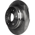 2-Wheel Set Rear Brake Disc and Pad Kit, Plain Surface 5 Lugs 281.94 mm Ceramic Pro-Line Series, Includes (2) Brake Disc and (1) Brake Pad Set