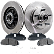 2-Wheel Set Front Brake Disc and Pad Kit, Plain Surface 5 Lugs 308 mm Semi-metallic Pro-Line Series, Includes (2) Disc and (1) Pad Set