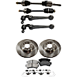2010-2011 Mercury Milan - 7-Piece Kit Front, Driver and Passenger Side Axle Assembly - New 7-Piece Kit, 2.5L, 4Cyl, Includes (2) Brake Disc, (1) Brake Pad Set, (2) Control Arm and (2) Axle Assembly