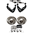 7-Piece Kit Front, Driver and Passenger Side Axle Assembly - New 7-Piece Kit, 2.5L, 4Cyl, Includes (2) Brake Disc, (1) Brake Pad Set, (2) Control Arm and (2) Axle Assembly