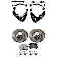 9-Piece Kit Front, Driver and Passenger Side Axle Assembly - New 9-Piece Kit, 2.5L, 4Cyl, Includes (2) Brake Disc, (1) Brake Pad Set, (4) Control Arm and (2) Axle Assembly