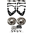 11-Piece Kit Front, Driver and Passenger Side Axle Assembly - New 11-Piece Kit, 3.0L, 6Cyl, Includes (2) Brake Disc, (1) Brake Pad Set, (6) Control Arm and (2) Axle Assembly