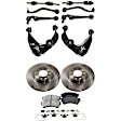 11-Piece Kit Front, Driver and Passenger Side Axle Assembly - New 11-Piece Kit, 2.5L, 4Cyl, Includes (2) Brake Disc, (1) Brake Pad Set, (6) Control Arm and (2) Axle Assembly