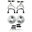 9-Piece Kit Front, Driver and Passenger Side, Upper and Lower Control Arm Kit, Includes (2) Brake Disc, (1) Brake Pad Set, (4) Control Arm and (2) Axle Assembly