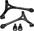 4-Piece Kit Front, Driver and Passenger Side, Lower Control Arm Kit, Includes (2) Ball Joint and (2) Control Arm