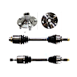 4-Piece Kit Front, Driver and Passenger Side Suspension Kit, Includes (2) Axle Assembly and (2) Wheel Hub