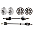 6-Piece Kit Driver and Passenger Side Suspension Kit, Includes (2) Axle Assembly and (4) Wheel Hub
