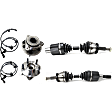 4-Piece Kit Front, Driver and Passenger Side Suspension Kit, Includes (2) Axle Assembly and (2) Wheel Hub