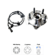 4-Piece Kit Front, Driver and Passenger Side Suspension Kit, Includes (2) Axle Assembly and (2) Wheel Hub
