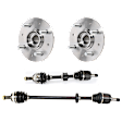 4-Piece Kit Front, Driver and Passenger Side Suspension Kit, Includes (2) Wheel Hub and (2) Axle Assembly