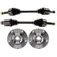 4-Piece Kit Front, Driver and Passenger Side Suspension Kit, Includes (2) Axle Assembly and (2) Wheel Hub