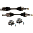 4-Piece Kit Front, Driver and Passenger Side Suspension Kit, Includes (2) Axle Assembly and (2) Wheel Hub