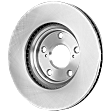2007 Toyota Highlander - 4-Wheel Set Front and Rear Brake Disc and Pad Kit, Plain Surface, 5 Lugs, Front-295.91 mm/Rear-288.04 mm, Ceramic, 2.4L 4Cyl, Pro-Line Series Includes (4) Disc and (2) Pad Set