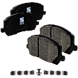 2007 Toyota Highlander - 4-Wheel Set Front and Rear Brake Disc and Pad Kit, Plain Surface, 5 Lugs, Front-295.91 mm/Rear-288.04 mm, Ceramic, 2.4L 4Cyl, Pro-Line Series Includes (4) Disc and (2) Pad Set