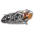 2006 Toyota Corolla - 4-Piece Kit Driver and Passenger Side Halogen Headlight, With bulb(s), USA Built Vehicle, OE Replacement,  Includes (2) Fog Light and (2) Headlight
