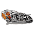 2006 Toyota Corolla - 4-Piece Kit Driver and Passenger Side Halogen Headlight, With bulb(s), USA Built Vehicle, OE Replacement,  Includes (2) Fog Light and (2) Headlight