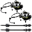 2-Wheel Set Front, Driver and Passenger Side Wheel Hub, 5 Lugs, With Bearing, With Sensor, 4WD, includes (2) Sway Bar Link and (2) Wheel Hub