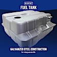 1978-1985 Oldsmobile Cutlass Supreme - 2-Piece Kit Galvanized Steel Fuel Tank, 17 gallons / 64 liters, Includes (1) Fuel Tank and (1) Fuel Tank Strap