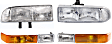 2000 Chevrolet Blazer - 4-Piece Kit Driver and Passenger Side Halogen Headlight, With bulb(s), OE Replacement,  Includes (2) Headlight and (2) Turn Signal Light