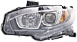 2017 Honda Civic - 4-Piece Kit Driver and Passenger Side Halogen Headlight, With bulb(s), OE Replacement, Coupe,  Includes (2) Fog Light and (2) Headlight