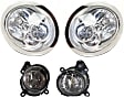 2006 Mini Cooper - 4-Piece Kit Driver and Passenger Side Halogen Headlight, With bulb(s), OE Replacement, Includes (2) Fog Light and (2) Headlight