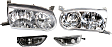 4-Piece Kit Driver and Passenger Side Halogen Headlight, With bulb(s), OE Replacement, Includes (2) Fog Light and (2) Headlight