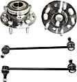 4-Piece Kit Front, Driver and Passenger Side Suspension Kit, Includes (2) Sway Bar Link and (2) Wheel Hub