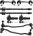 2005 Nissan Altima S - 8-Piece Kit Front and Rear, Driver and Passenger Side Suspension Kit, Includes (4) Sway Bar Link and (4) Tie Rod End