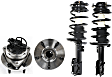4-Piece Kit Front, Driver and Passenger Side Suspension Kit, Includes (2) Shock Absorber and Strut Assembly and (2) Wheel Hub