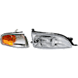 2-Piece Kit Passenger Side Halogen Headlight, With bulb(s), OE Replacement, Includes (1) Headlight and (1) Corner Light
