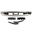 5-Piece Kit, Front, Driver and Passenger Side Bumper, Chrome, Includes (1) Bumper, (2) Bumper Bracket, and (2) Bumper Trim